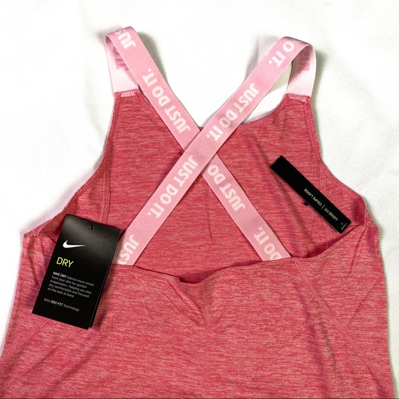 Nike Big Girls Dry Tank Top Cross Back Elastika - Picture 3 of 5